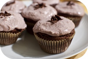 Dark Chocolate and Cashew Cupcakes